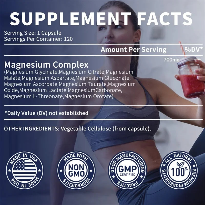 Magnesium Complex — 7 Forms (Glycinate, Citrate, Malate, Taurate & More)