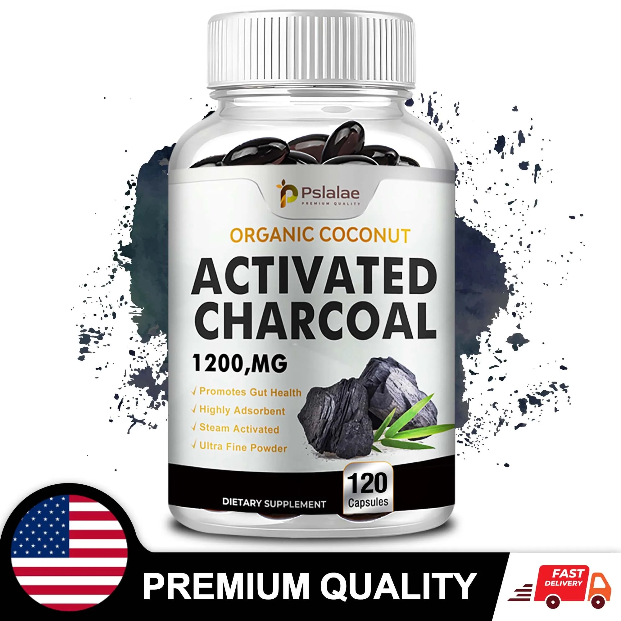 Activated Charcoal Capsules — Detox, Bloating & Digestive Support