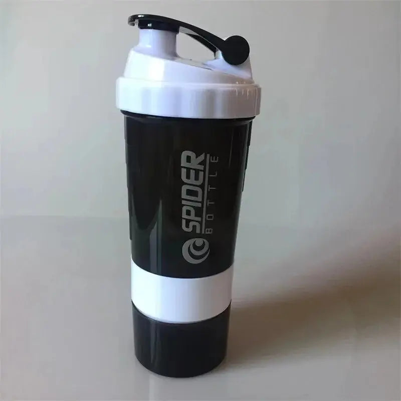 3-Layer Shake Cup — Pre-Workout & Powder Compartments (Large Capacity)