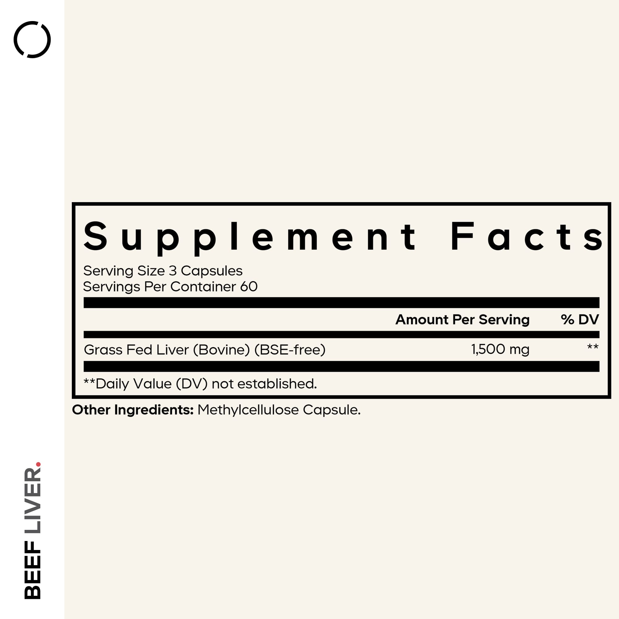 Grass-Fed Beef Liver Capsules 3000mg - Ancestral Multivitamin