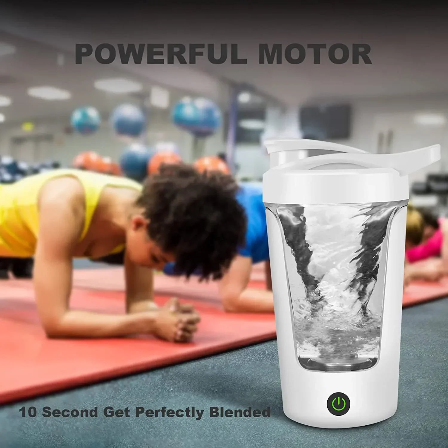 Electric Protein Shaker Bottle 450ml — USB Auto-Mix Blender Cup