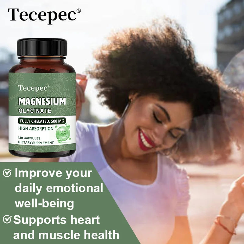 Chelated Magnesium Glycinate 500mg — Sleep, Cramp & Bone Defense
