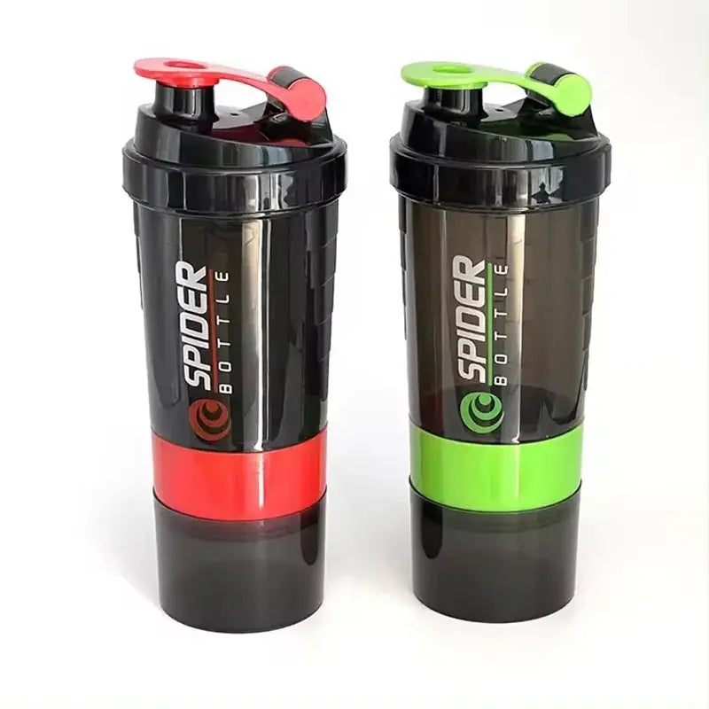 3-Layer Shake Cup — Pre-Workout & Powder Compartments (Large Capacity)