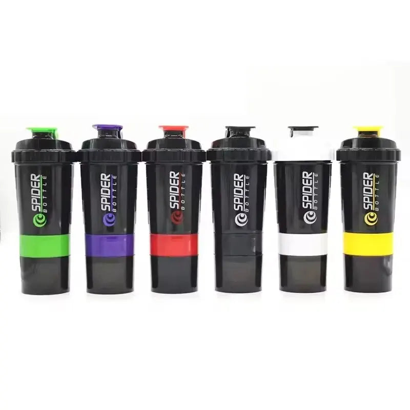 3-Layer Shake Cup — Pre-Workout & Powder Compartments (Large Capacity)