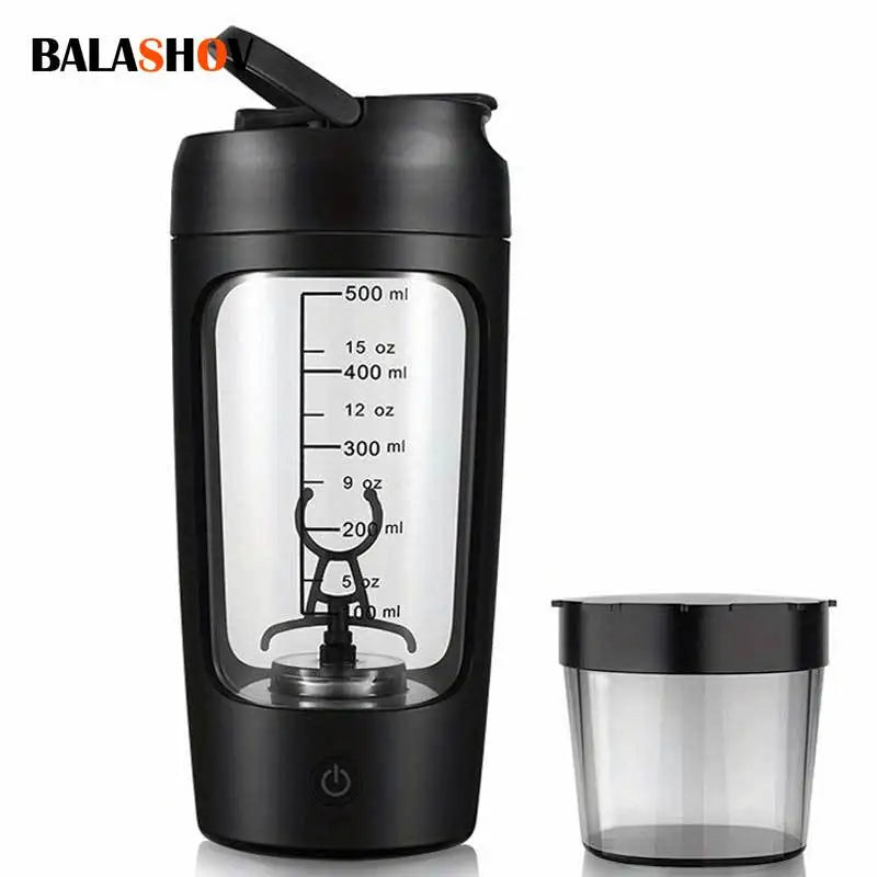 Premium Electric Shaker Bottle 500ml — Auto-Mix for Protein, Coffee, Pre-Workout