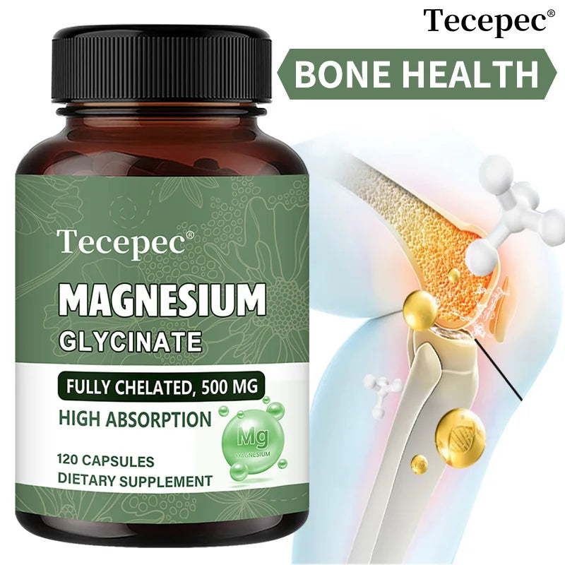 Chelated Magnesium Glycinate 500mg — Sleep, Cramp & Bone Defense